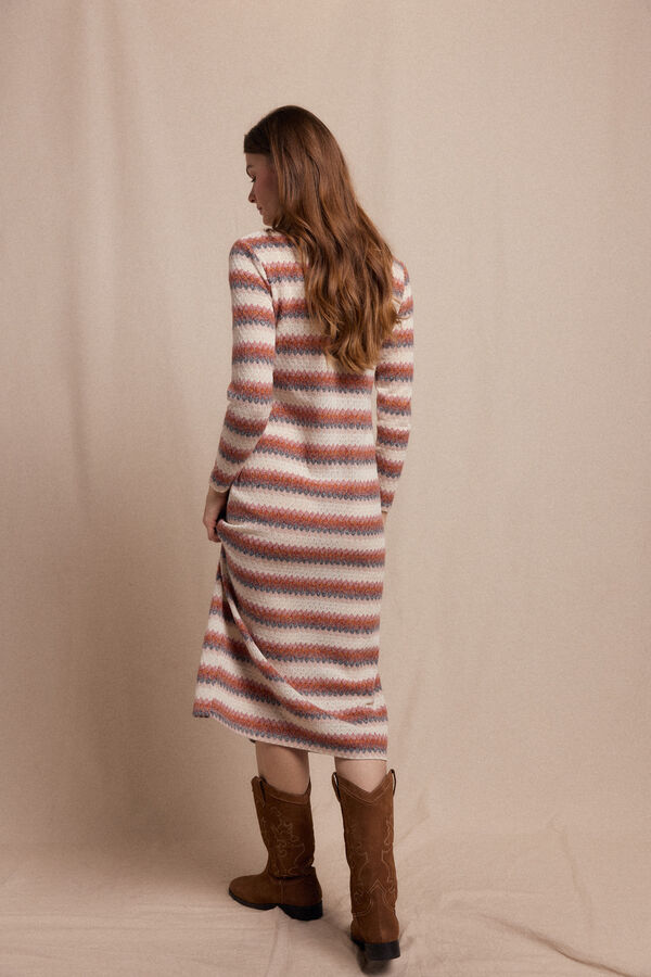 Slowlove Vestido estruturado multicolor Multicolorido