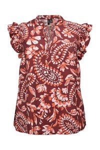 Vero Moda Curve Top manga sisa con volantes talla grande