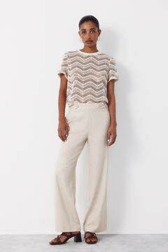 Cortefiel Crochet superior em zigue-zague