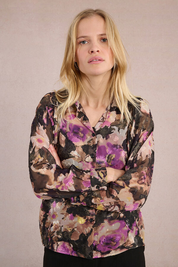Molly Bracken Camisa de manga comprida com estampado Multicolorido