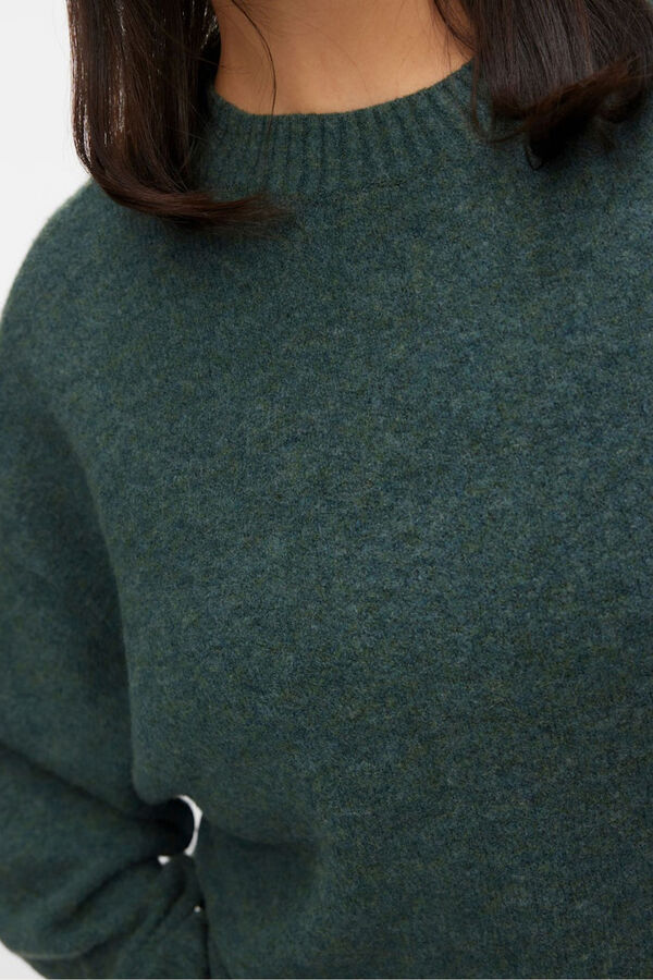 Vero Moda Curve Jersey cuello pico Curve Verde oscuro