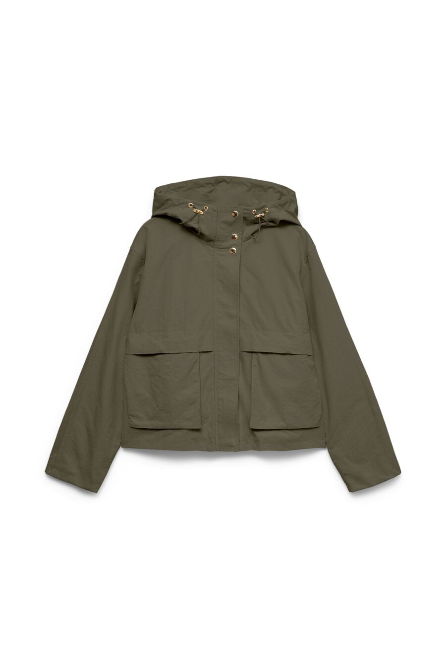 Parka corta con capucha