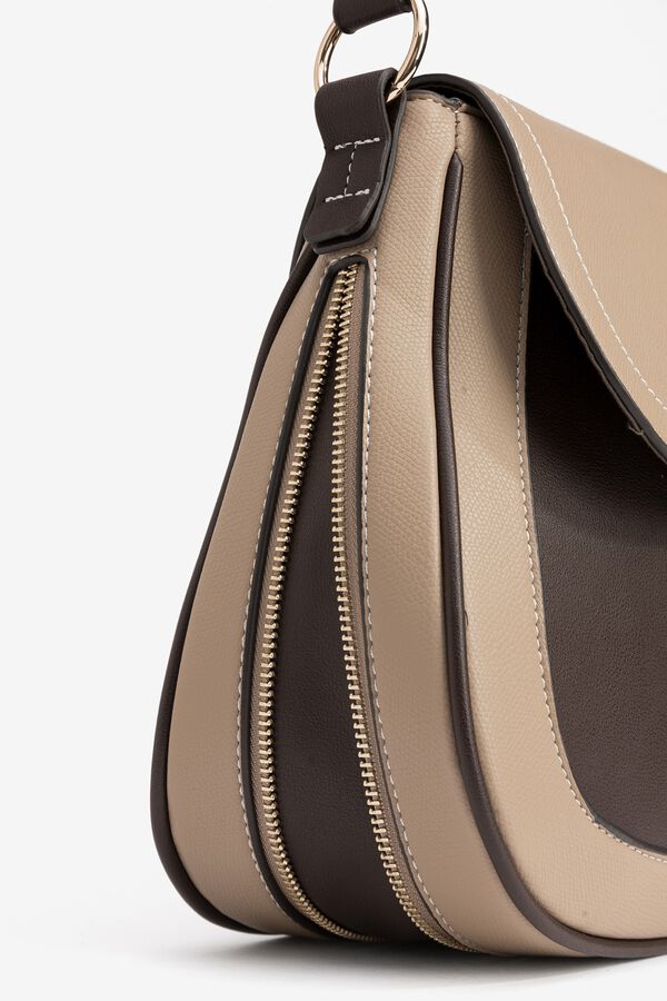 Vilanova Cartera dise&ntilde;o bicolor Beige