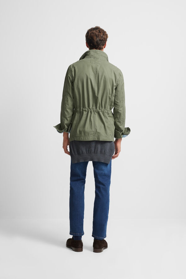 Silbon Garment dye military jacket Green