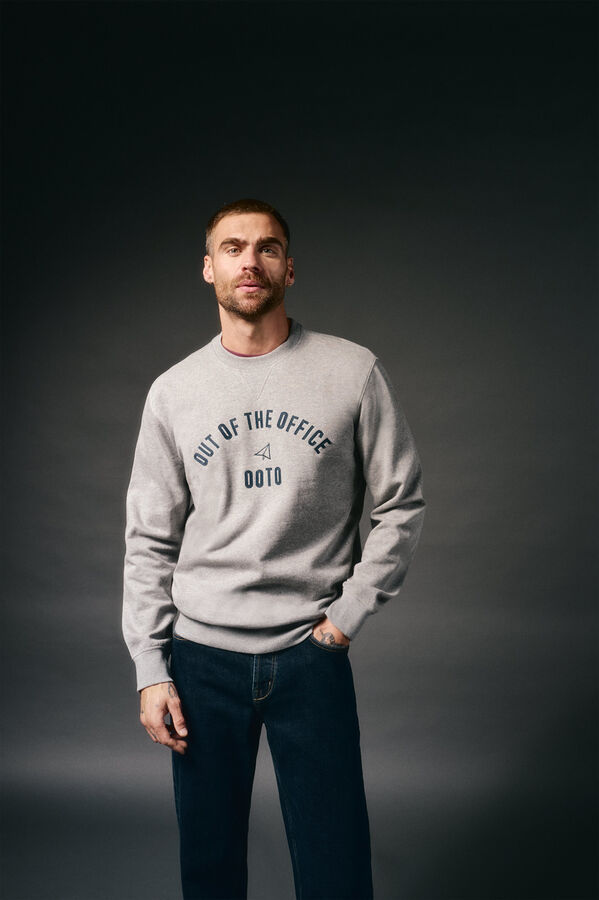 OOTO Sudadera caja logo Gris