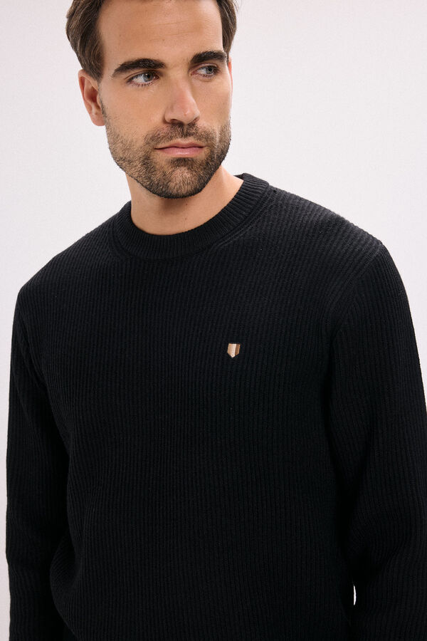 Jack & Jones Camisola de malha estruturada Preto