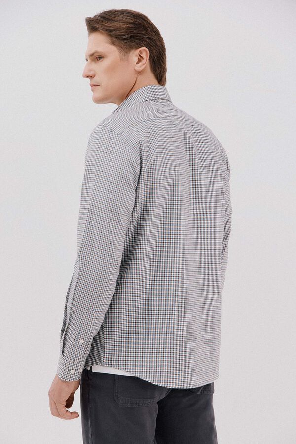 Cortefiel Camisa twill cuadros Azul oscuro