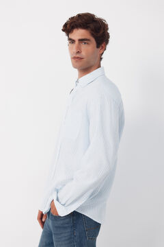 Cortefiel Camisa seersucker rayas