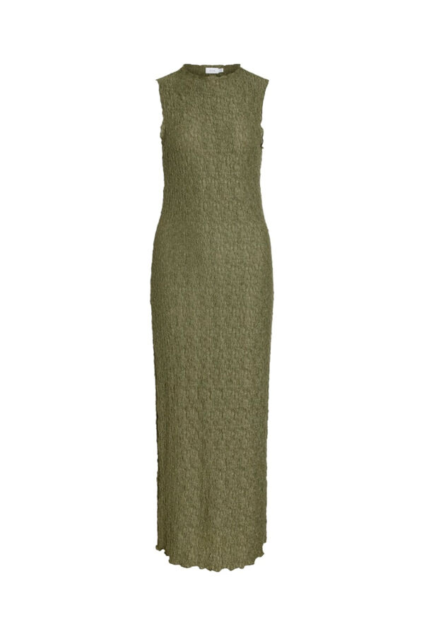 Vila Vestido midi entallado sin margas Kaki