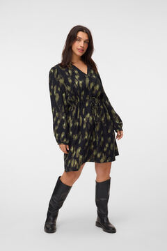 Vero Moda Curve Vestido corto estampado con cord&oacute;n