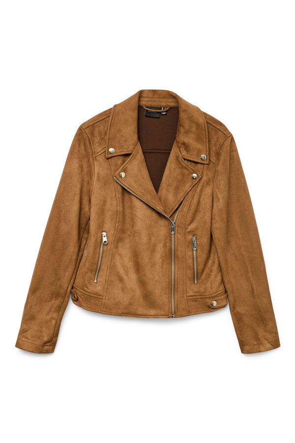 Vero Moda Cazadora de ante con tachuelas Marr&oacute;n