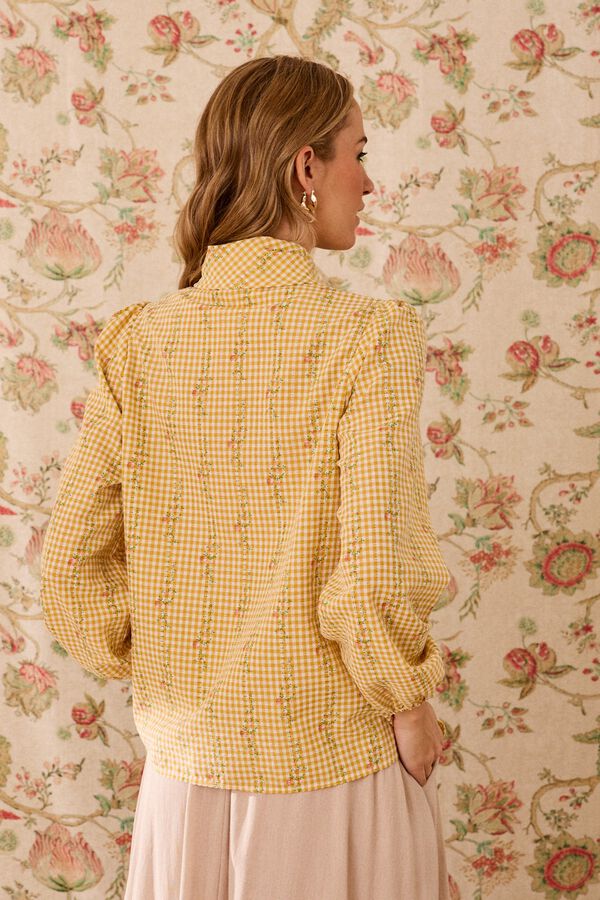 Pol&iacute;n Et Moi Camisa Laura Vichy Dourado