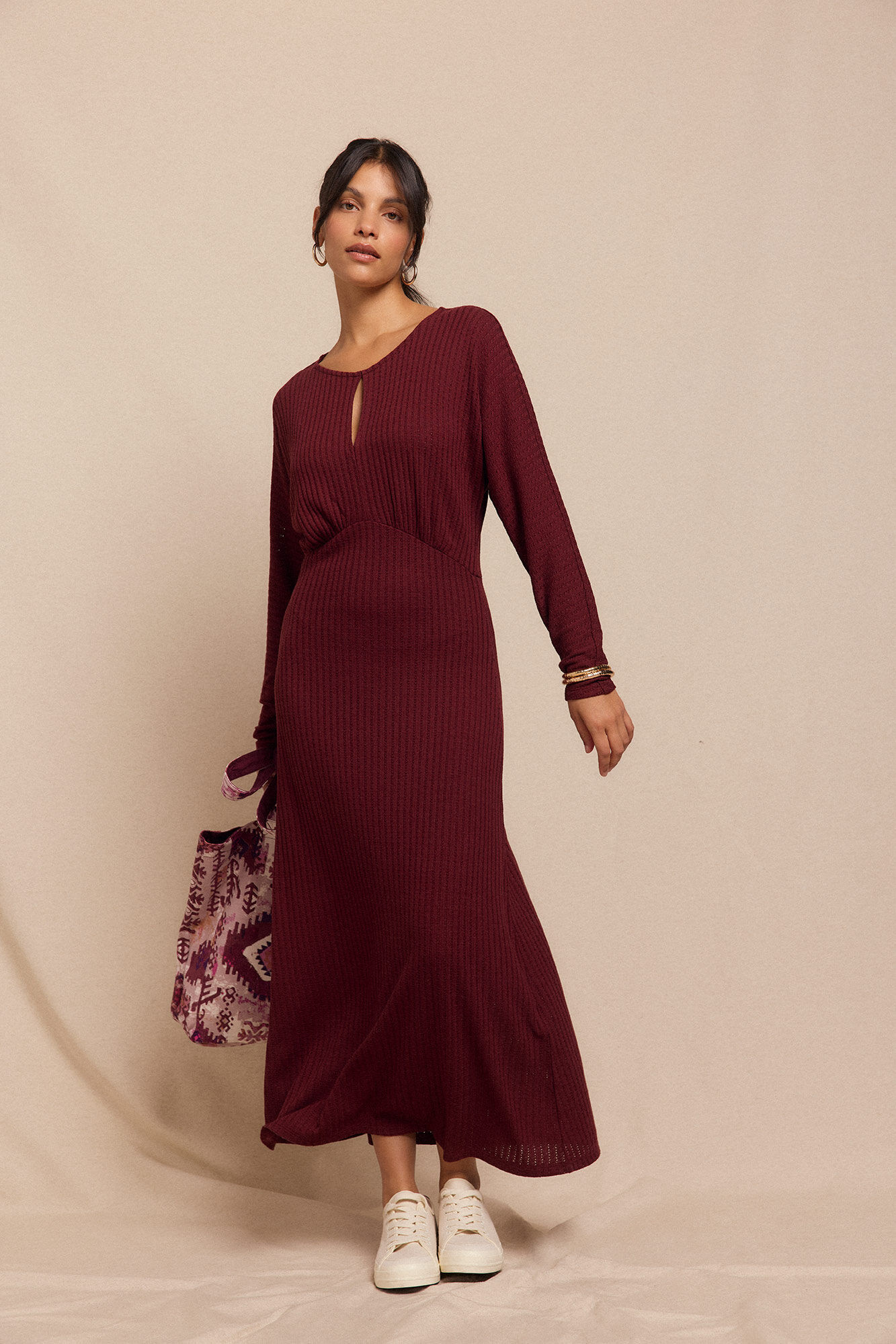 Slowlove Vestido estruturado com manga morcego