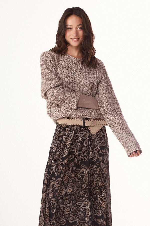 Slowlove Jersey punto perlado Brown