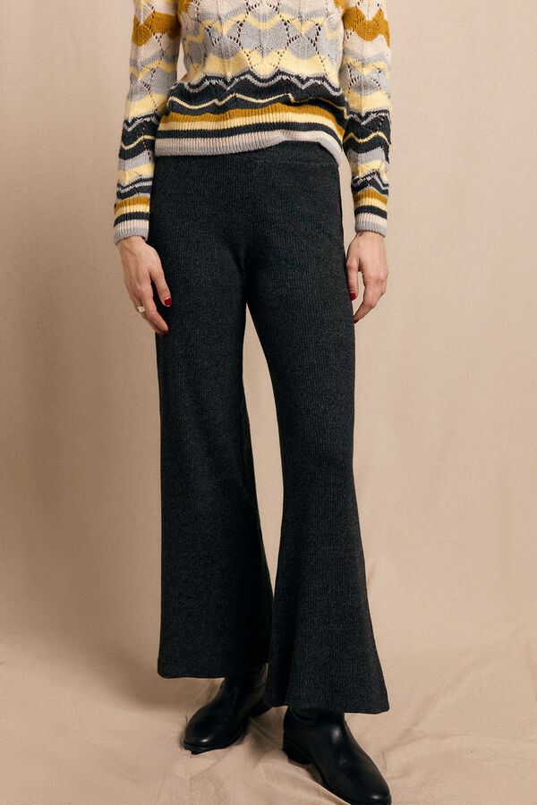 Slowlove Pantal&oacute;n ancho de punto Grey