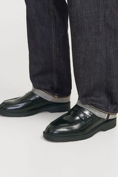 Jack & Jones Mocassins de pele Preto