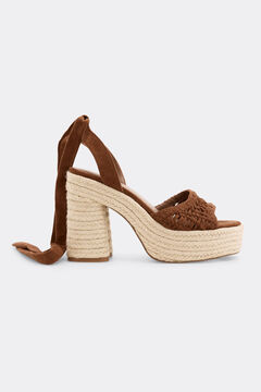 Slowlove Sandalia plataforma crochet