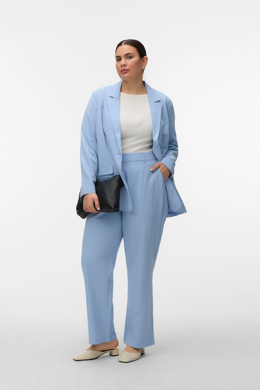 Pantalón recto talla grande