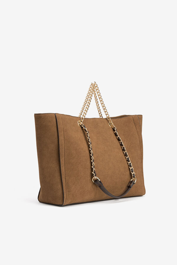 Vilanova Bolso Shopper Efecto Gamuza Brown