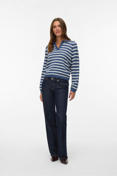 Vero Moda Polo de punto calado manga larga