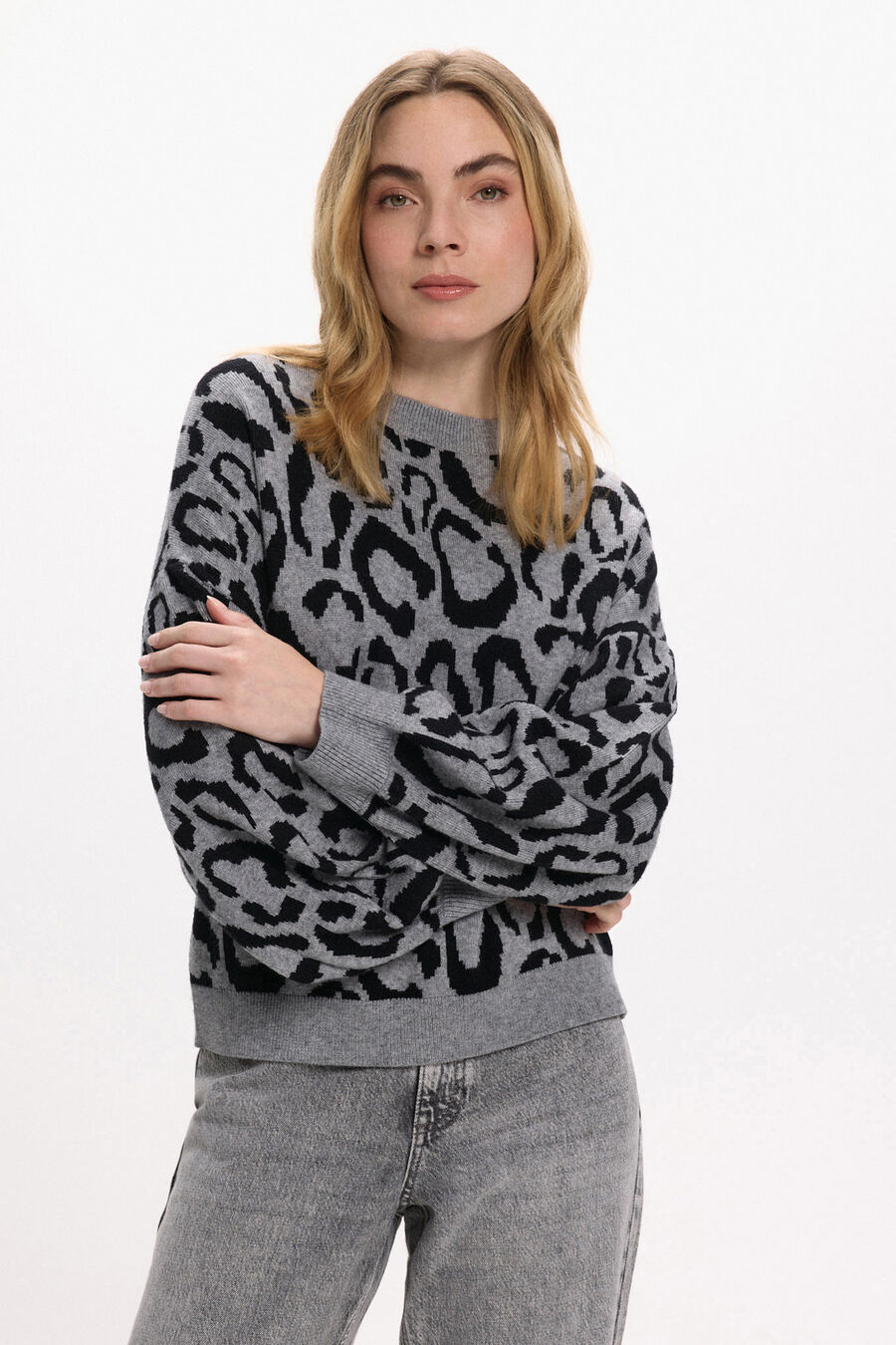 Jersey de punto estampado de viscosa