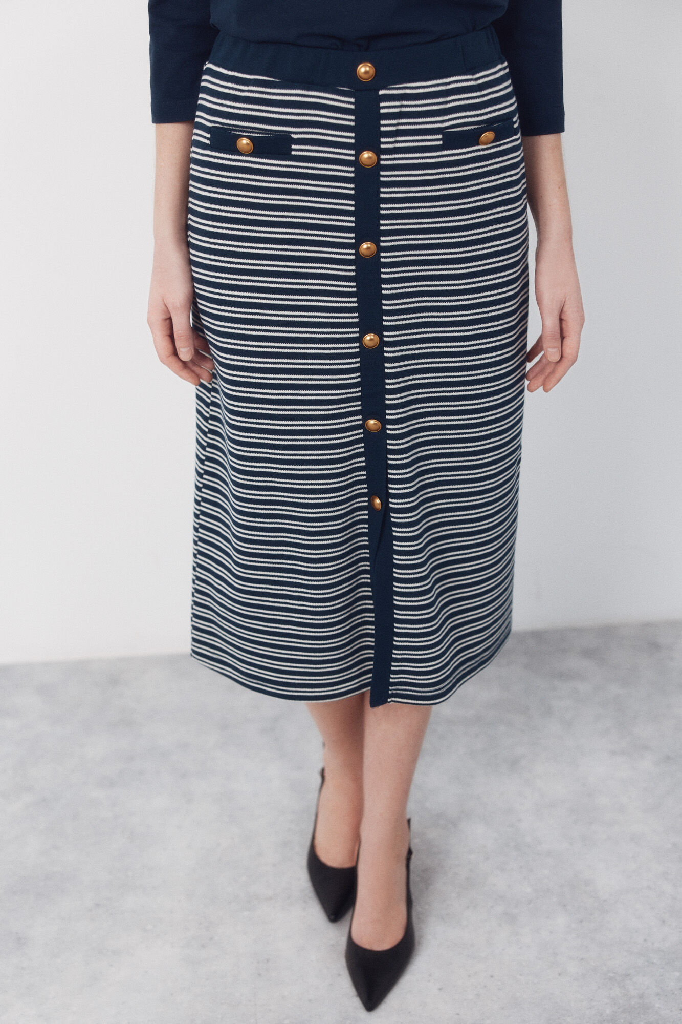 Cortefiel Falda punto botones