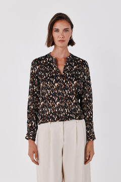 Cortefiel Blusa polera satinada