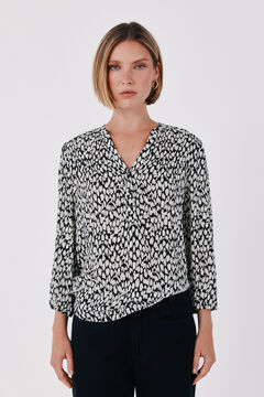 Cortefiel Blusa estampada fluida