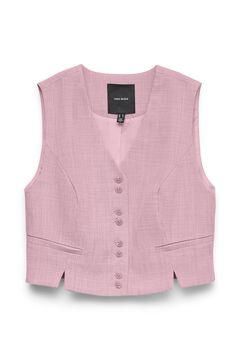 Vero Moda Chaleco con cierre de botones y abertura frontal