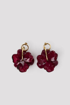 Cortefiel Pendientes aro con flor