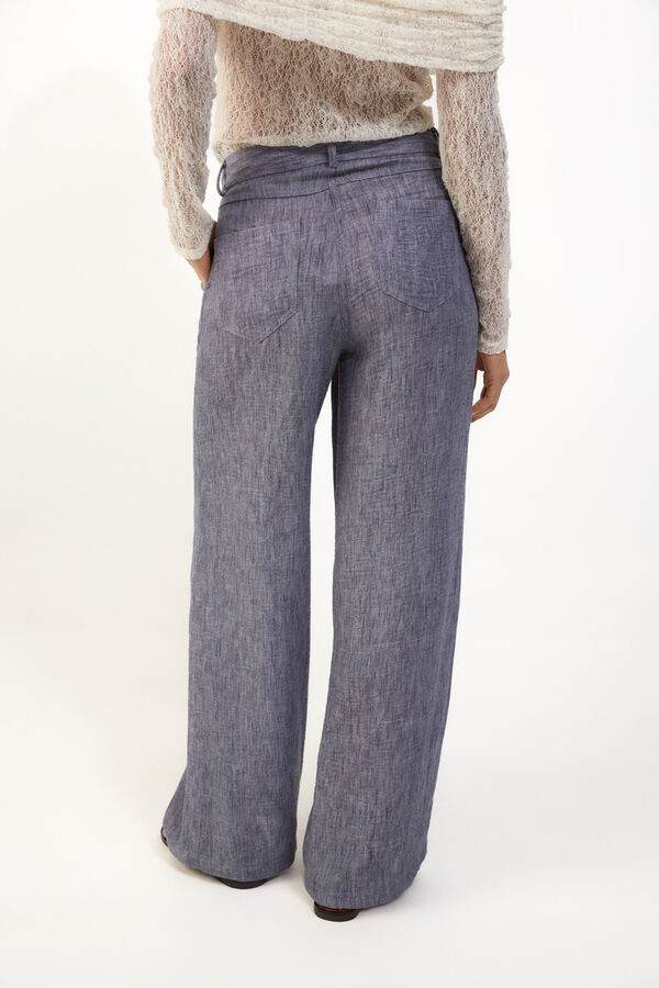 Slowlove Pantal&oacute;n flu&iacute;do &iacute;ndigo Azul