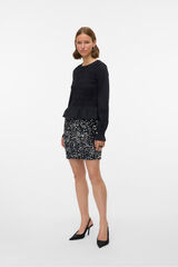 Vero Moda Falda corta lentejuelas Black