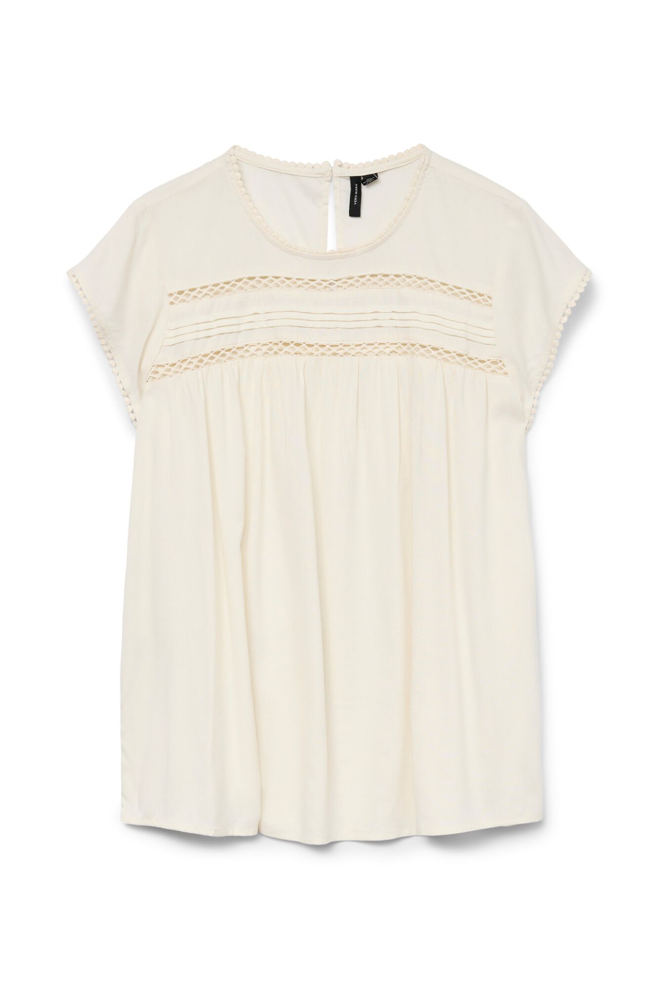 Vero Moda Top de manga corta con detalle de encaje