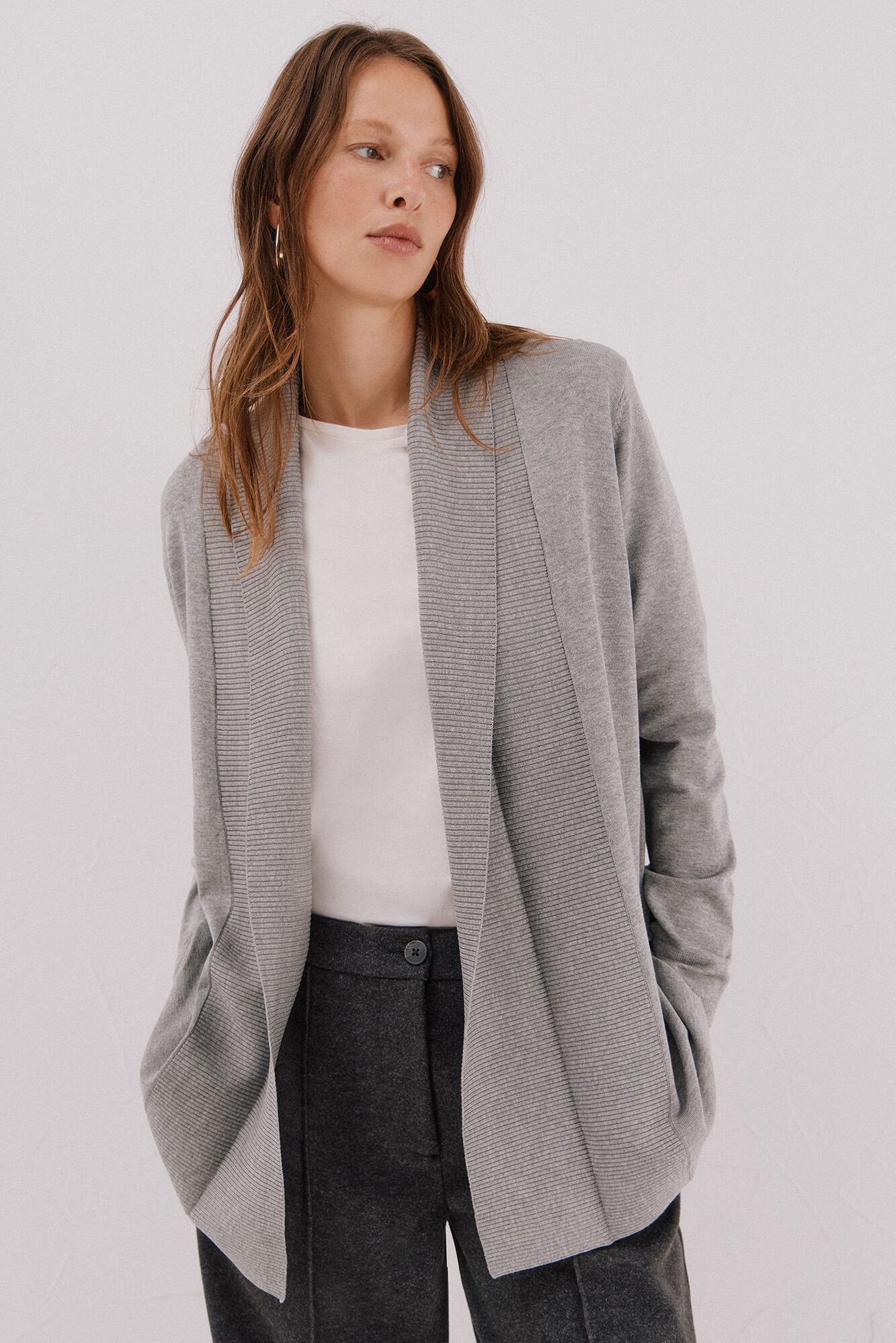 Cortefiel Casaco gola xaile