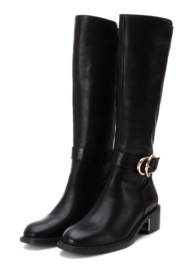 XTI Bota mosquetera polipiel Negro