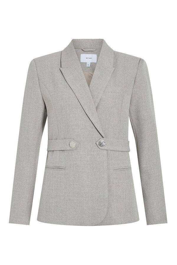 Vila Blazer trespassado com bot&otilde;es Cinzento