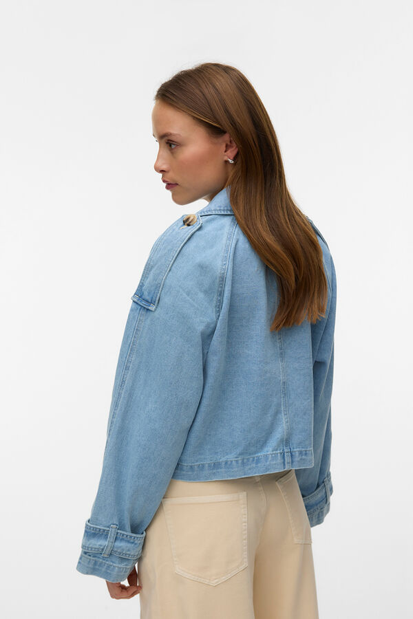Vero Moda Cazadora denim cuello de solapa Azul