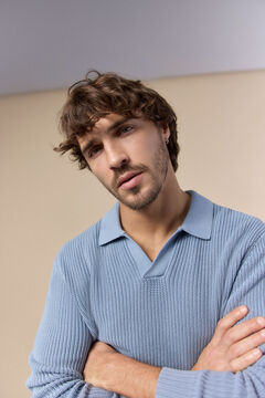 OOTO Jersey cuello polo punto perlado