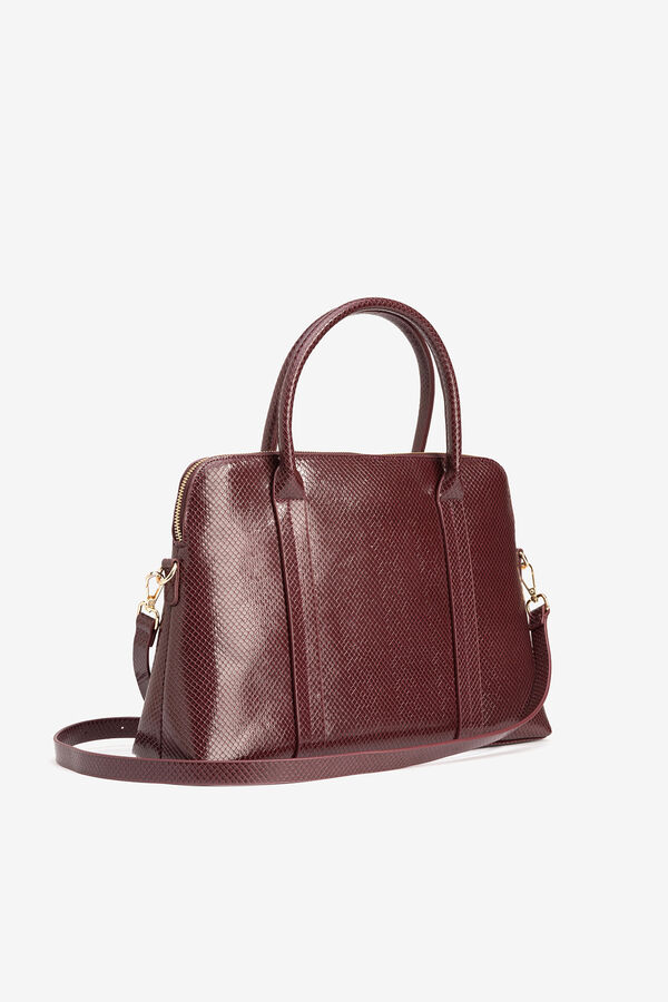 Vilanova Mala de escrit&oacute;rio com efeito de cobra Castanho