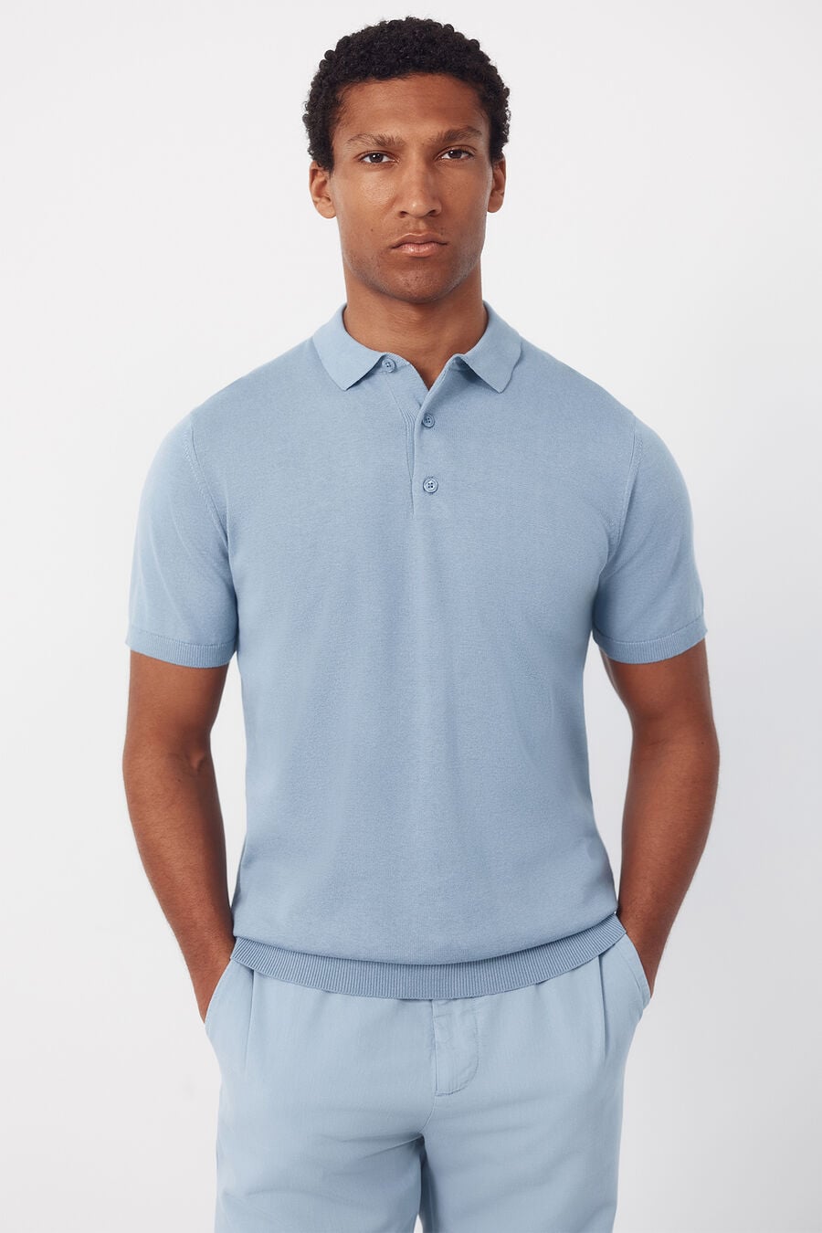 Jersey polo básico manga corta
