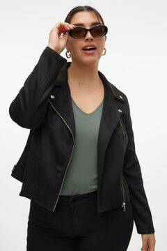 Vero Moda Curve Cazadora biker de antelina