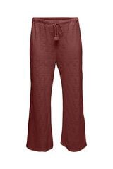 Vero Moda Curve Pantal&oacute;n largo con calados talla grande Marr&oacute;n