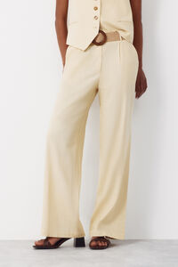 Cortefiel Pantal&oacute;n ancho con lino