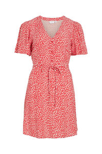 Vila Vestido curto com decote em V em viscose