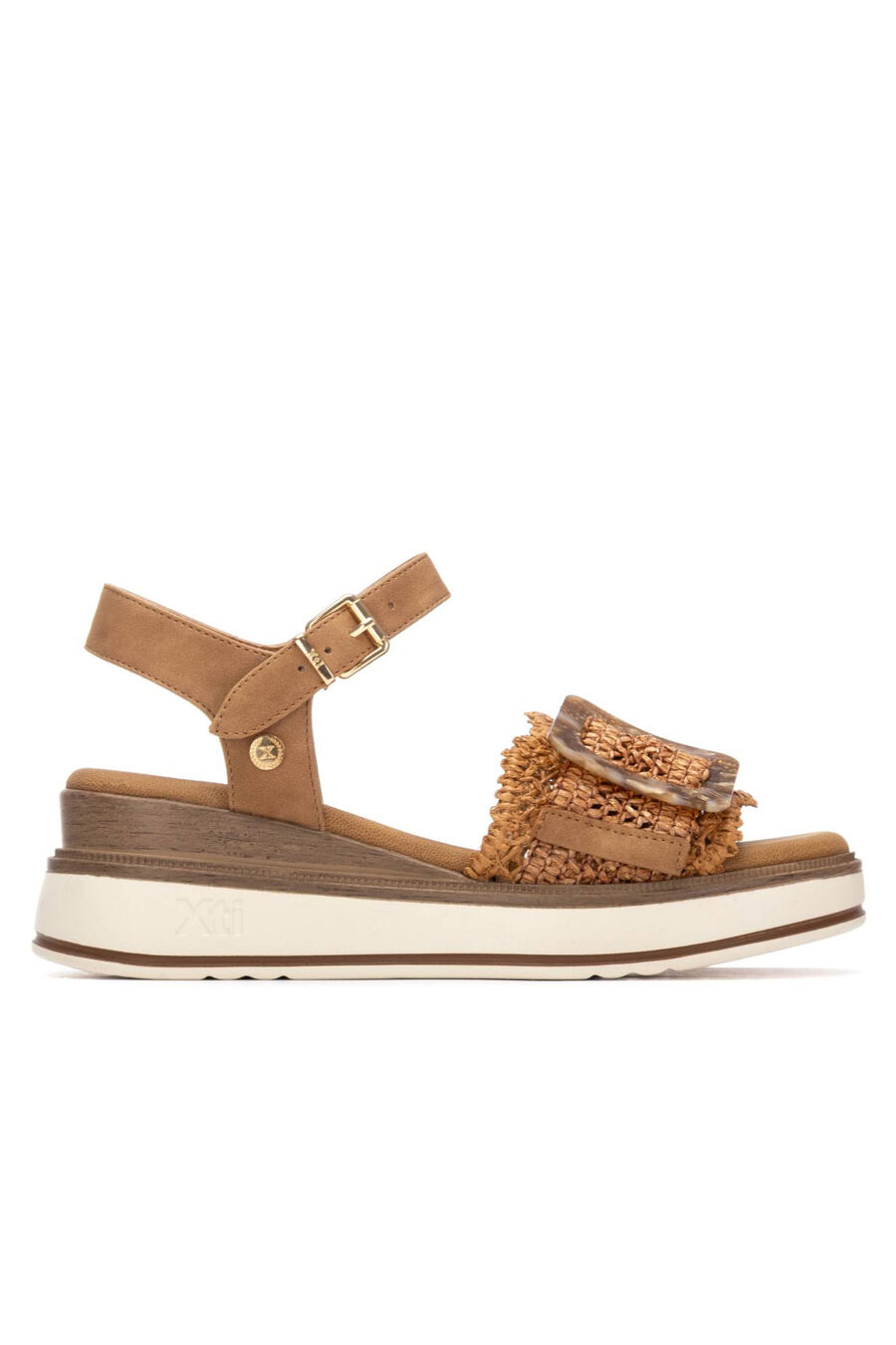 Sandalia cuña pala ancha y pulsera