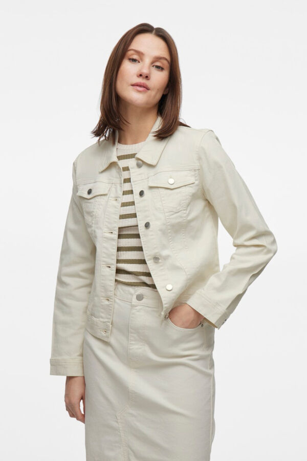 Vila Cazadora vaquera de algod&oacute;n Blanco