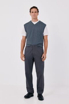 Cortefiel Chaleco punto algod&oacute;n cashmere cuello pico
