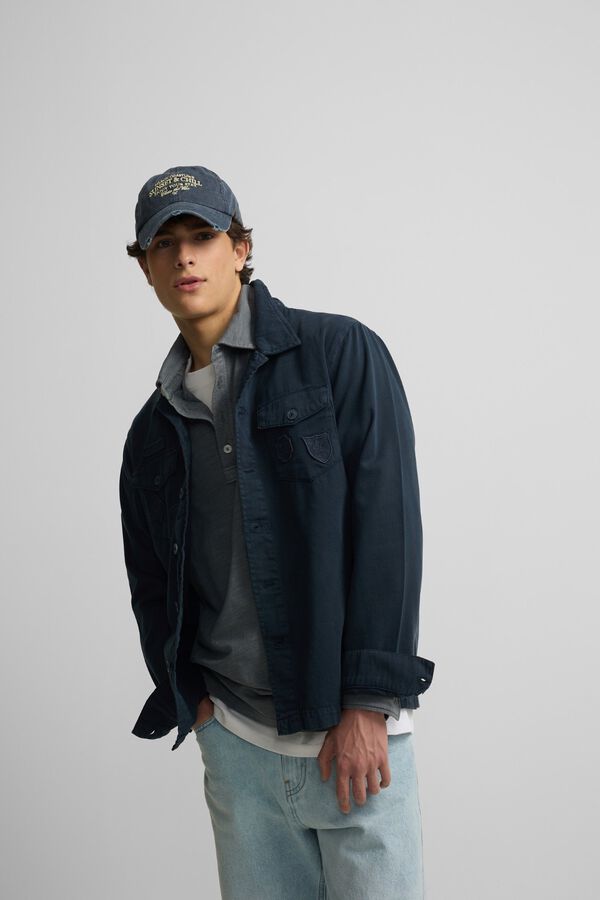 Silbon Sobrecamisa parches Azul marino