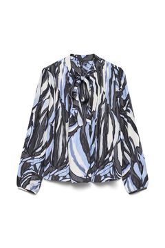 Vero Moda Blusa estampada con lazada