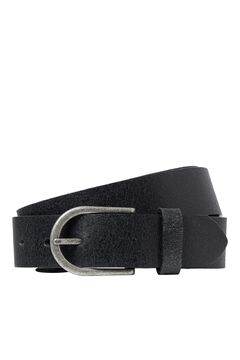 Jack & Jones Cinto em pele com fivela oval Preto